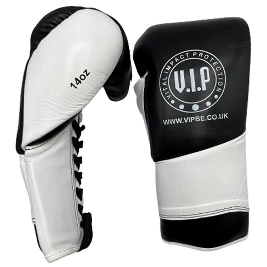 VIP Mens Athena Competition Pro Sparring Fight Grade Premium Leather Lace Up Boxing Gloves