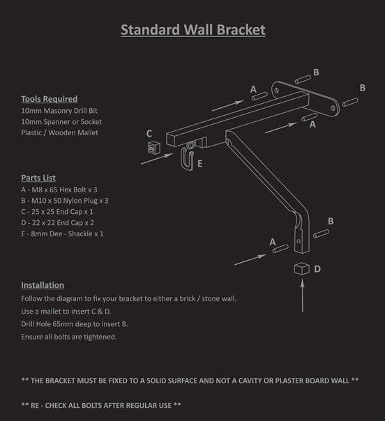 Heavy Duty Pull Bar Wall Bracket