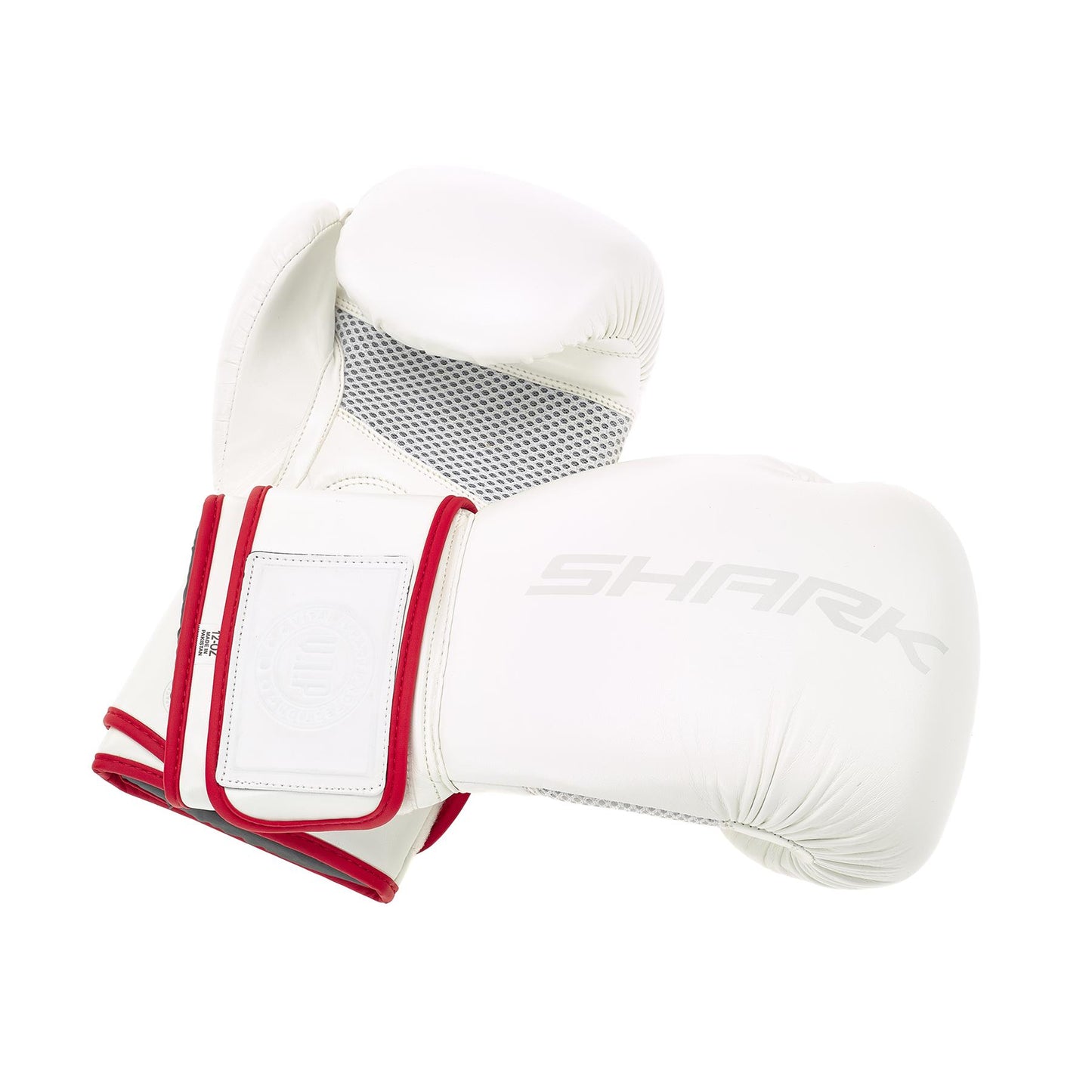 VIP Mens White Shark Training Sparring DX Lenta PU Hide 4 Layer Construction Boxing Gloves