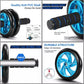 VIP Fitness 5 In 1 Abdominal Exercise Roller Set with Push-Up Bar, Gliding Discs Skipping Rope & Knee Pad Strength Training Workout Fitness Equipment Home & Gym Abs Trainer
