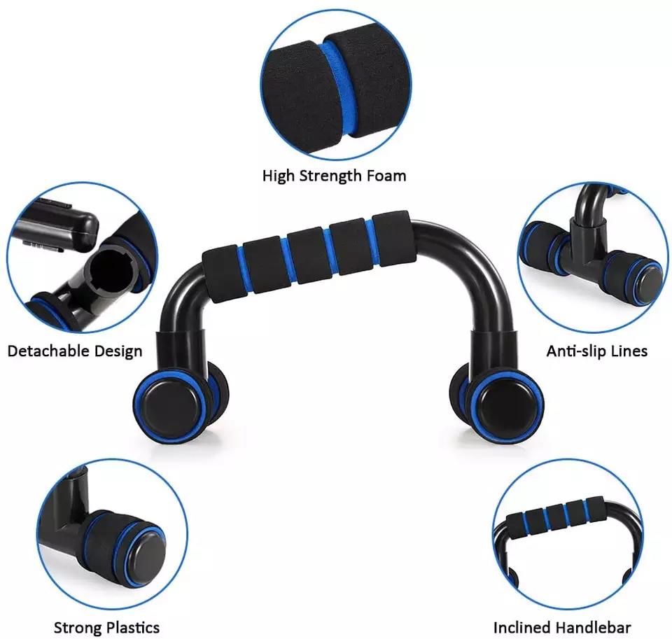 VIP Fitness 5 In 1 Abdominal Exercise Roller Set with Push-Up Bar, Gliding Discs Skipping Rope & Knee Pad Strength Training Workout Fitness Equipment Home & Gym Abs Trainer