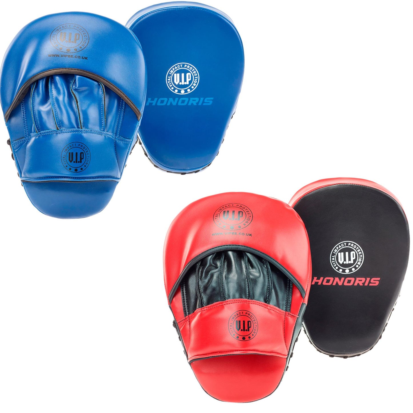 VIP Honoris 2 DX Lenta PU Hide Boxing Pads Curved Focus Mitts Training Pads With Adjustable Strap & Multi Support Layer Construction