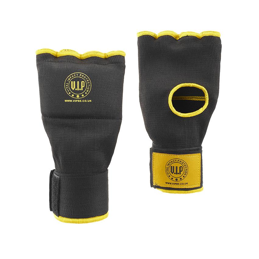 VIP Codex Carbon Fibre & Shock Gel MMA Boxing Hand Wraps Inner Gel Gloves With 75cm Long Wrist Straps