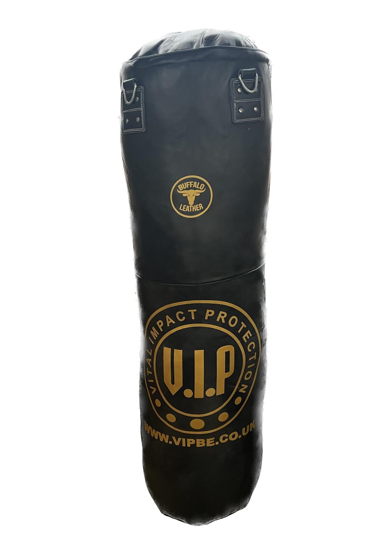 VIP Professional Gym Grade Premium Leather Buffalo Big Daddy Straight Punch Bag & Chains 5 Foot