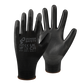 VIP Pioneer Safety Pack of 12 Tenaci Safety Work Gloves PU Coated Nylon Non-Slip Work Gloves Gardening Gloves Builders Gloves, Black,