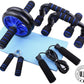 VIP Fitness 5 In 1 Abdominal Exercise Roller Set with Push-Up Bar, Gliding Discs Skipping Rope & Knee Pad Strength Training Workout Fitness Equipment Home & Gym Abs Trainer