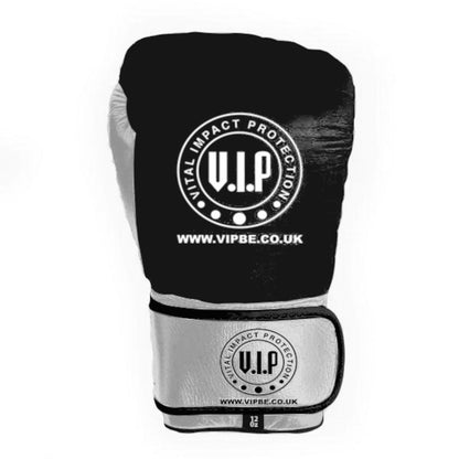 VIP Mens Pugilem Competition Sparring Fight Grade Premium Leather Hook & Loop Fastening Boxing Gloves