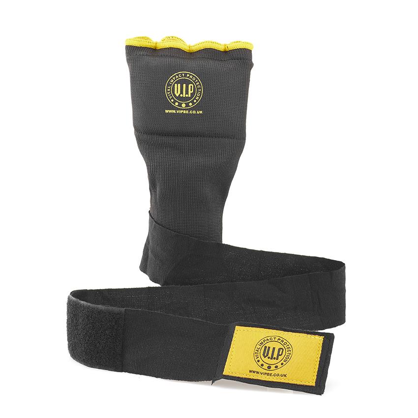 VIP Codex Carbon Fibre & Shock Gel MMA Boxing Hand Wraps Inner Gel Gloves With 75cm Long Wrist Straps