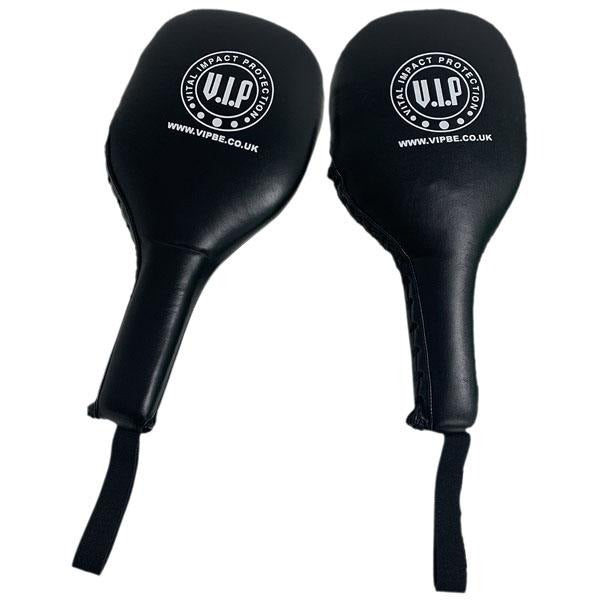 Black Leather Boxing Paddle Pads - VIPBE