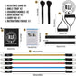 VIP Fitness Exercise Resistance Bands Set Up to 150 lbs, Stretch with 5 Tubes for Weight, Workout, Anti-Snap, Handle Door Anchor, Leg Ankle Straps